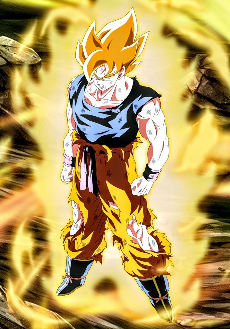 Carta da gioco raffigurante Goku in versione Super Saiyan